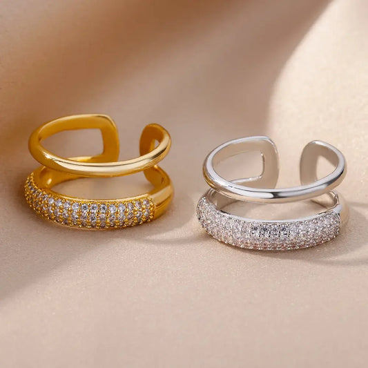Bague Duo Strass