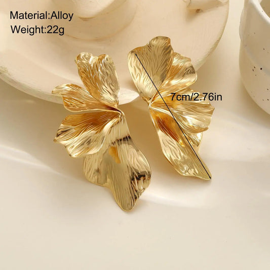 Boucles d’Oreilles Feuille d’Or