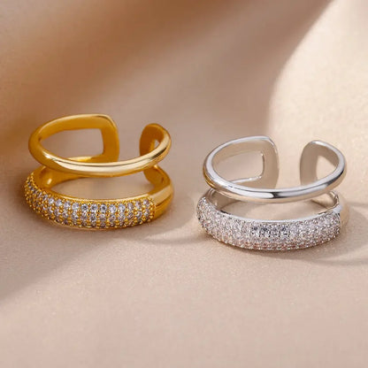 Bague Duo Strass