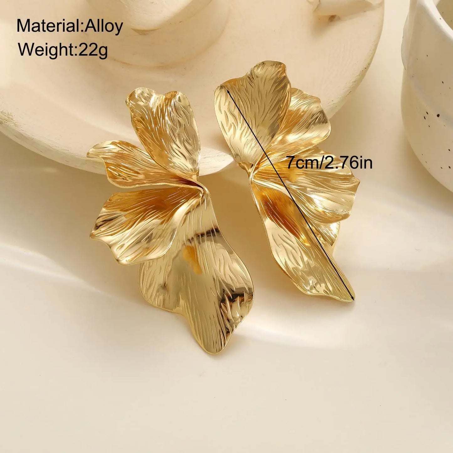 Boucles d’Oreilles Feuille d’Or