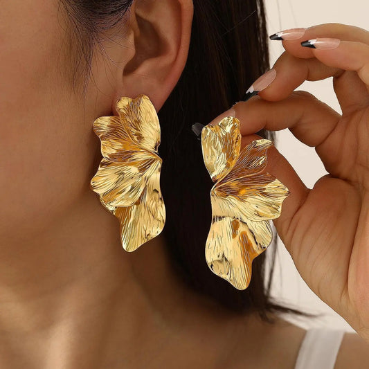 Boucles d’Oreilles Feuille d’Or