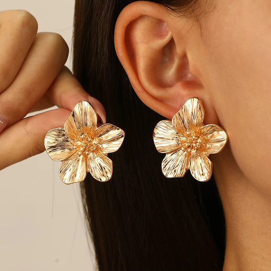 Boucles d’Oreilles Fleur Dorée