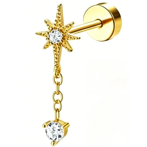 Percing Étoile Dorée