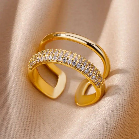 Bague Duo Strass